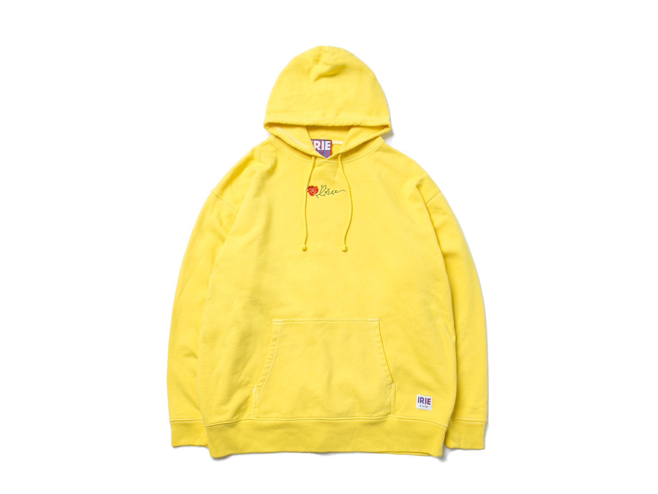 yellow hoodie with rose